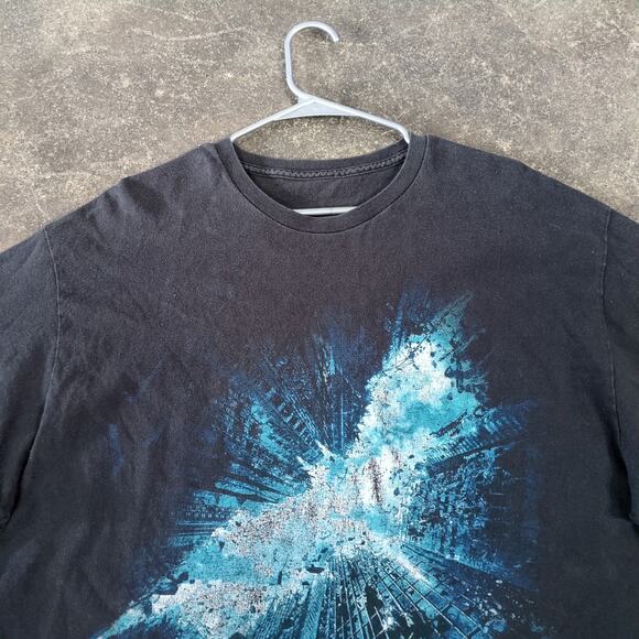 Batman Dark Knight Rises Promo Shirt Mens XL Black Crewneck Short Sleeve - Picture 2 of 8